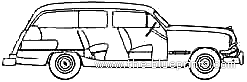 Ford Country Squire (1950) - Ford - drawings, dimensions, pictures of the car