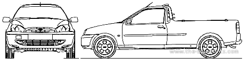 Ford Courier (BR) (2011) - Форд - чертежи, габариты, рисунки автомобиля