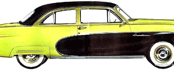 Ford Crestliner Tudor (1950) - Форд - чертежи, габариты, рисунки автомобиля