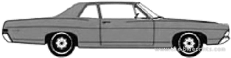 Ford Custom 2-Door Sedan (1968) - Ford - drawings, dimensions, pictures of the car