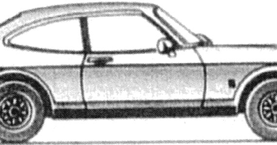 Ford E Capri Mk.II (1975) - Форд - чертежи, габариты, рисунки автомобиля