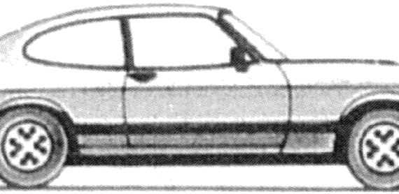 Ford E Capri Mk.II 2.8iS (1986) - Форд - чертежи, габариты, рисунки автомобиля