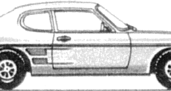 Ford E Capri Mk.I (1969) - Форд - чертежи, габариты, рисунки автомобиля