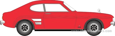 Ford E Capri Mk. I - Форд - чертежи, габариты, рисунки автомобиля