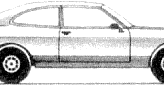 Ford E Consul Coupe (1972) - Форд - чертежи, габариты, рисунки автомобиля