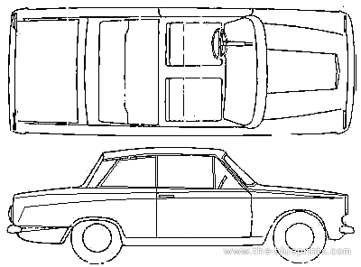 Ford E Cortina Mk.I 2-Door (1963) - Форд - чертежи, габариты, рисунки автомобиля