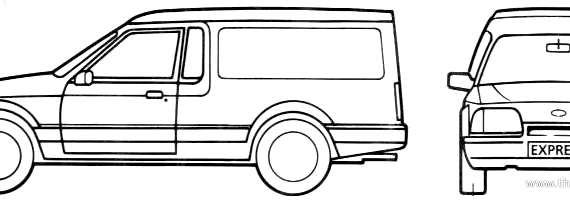 Ford E Escort Mk.III Express Van (1980) - Ford - drawings, dimensions, pictures of the car