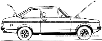 Ford E Escort Mk.II 1600 Sport (1975) - Форд - чертежи, габариты, рисунки автомобиля