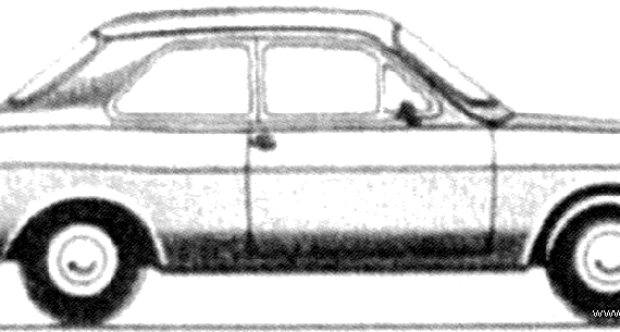 Ford E Escort Mk.I 2-Door (1968) - Форд - чертежи, габариты, рисунки автомобиля