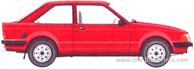 Ford E Escort Mk. III 3-Door - Ford - drawings, dimensions, pictures of the car