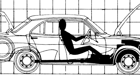 Ford E Escort Mk. I 1300 Super 4-Door (1970) - Ford - drawings, dimensions, pictures of the car