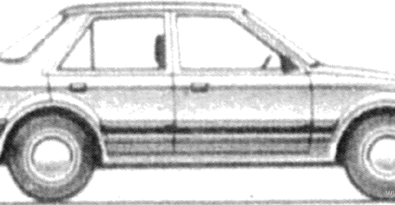 Ford E Orion (1986) - Форд - чертежи, габариты, рисунки автомобиля