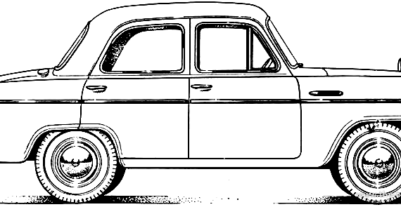 Ford E Prefect 100E 4-Door DeLuxe (1958) - Форд - чертежи, габариты, рисунки автомобиля