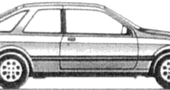 Ford E Sierra XR4i 3-Door (1984) - Ford - drawings, dimensions, pictures of the car