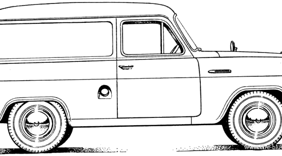Ford E Thames 300E Van 5cwt (1954) - Форд - чертежи, габариты, рисунки автомобиля