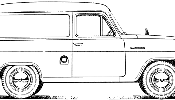 Ford E Thames 300E Van 5cwt (1958) - Форд - чертежи, габариты, рисунки автомобиля