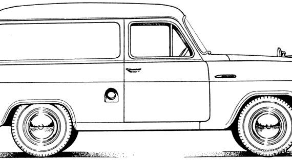 Ford E Thames 300E Van 7cwt (1956) - Форд - чертежи, габариты, рисунки автомобиля