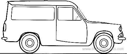 Ford E Thames 307E Van (1961) - Форд - чертежи, габариты, рисунки автомобиля