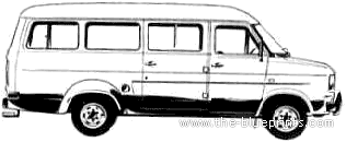 Ford E Transit Bus LWB (1978) - Форд - чертежи, габариты, рисунки автомобиля