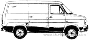 Ford E Transit Van (1978) - Форд - чертежи, габариты, рисунки автомобиля