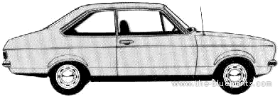 Ford Escort 2-Door GL (1978) - Форд - чертежи, габариты, рисунки автомобиля