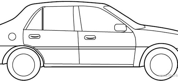Ford Escort (2000) - Форд - чертежи, габариты, рисунки автомобиля