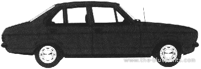 Ford Escort 4-Door GL (1978) - Форд - чертежи, габариты, рисунки автомобиля