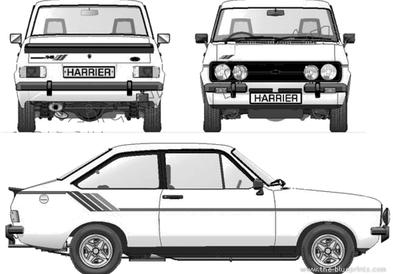 Ford Escort Mk.2 Harrier 1.6 (1980) - Ford - drawings, dimensions, pictures of the car
