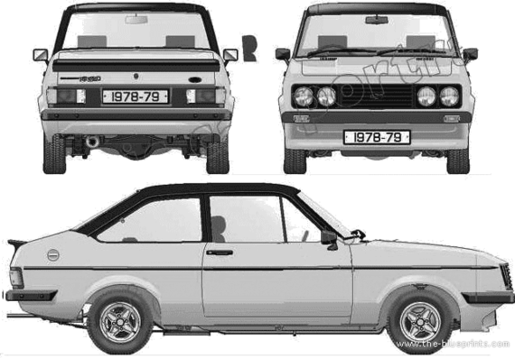 Ford Escort Mk.2 RS 2000 (1978) - Ford - drawings, dimensions, pictures of the car