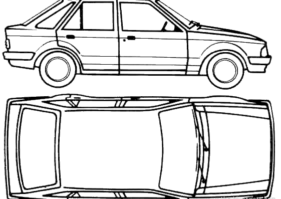 Ford Escort Mk.III 5-Door (1980) - Ford - drawings, dimensions, pictures of the car