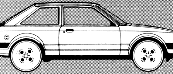 Ford Escort Mk.III XR3 (1981) - Форд - чертежи, габариты, рисунки автомобиля