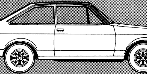 Ford Escort Mk.II 1600 Sport (1980) - Форд - чертежи, габариты, рисунки автомобиля