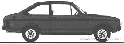 Ford Escort Mk.II 2-Door 1600 Sport (1978) - Форд - чертежи, габариты, рисунки автомобиля