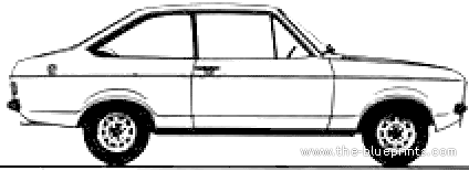Ford Escort Mk.II 2-Door (1978) - Форд - чертежи, габариты, рисунки автомобиля