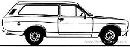 Ford Escort Mk.II Estate (1978) - Форд - чертежи, габариты, рисунки автомобиля