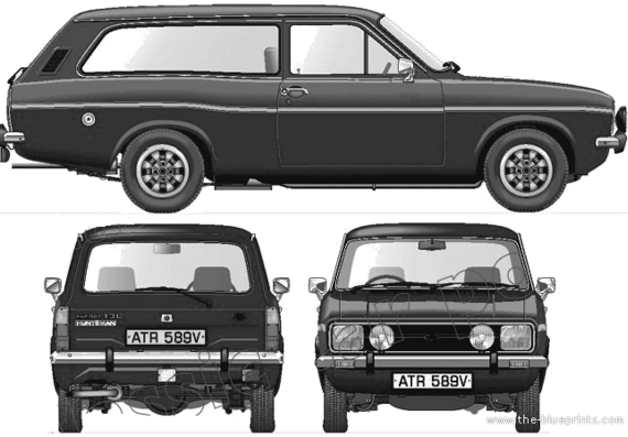 Ford Escort Mk.II Estate Huntsman (1980) - Ford - drawings, dimensions, pictures of the car
