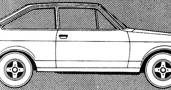 Ford Escort Mk.II RS (2000) - Форд - чертежи, габариты, рисунки автомобиля