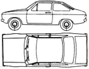 Ford Escort Mk. II 2-Door (1979) - Форд - чертежи, габариты, рисунки автомобиля