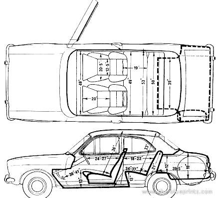 Ford Escort Mk. I RS2000 (1972) - Форд - чертежи, габариты, рисунки автомобиля
