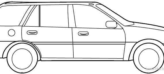 Ford Escort Wagon (2000) - Форд - чертежи, габариты, рисунки автомобиля
