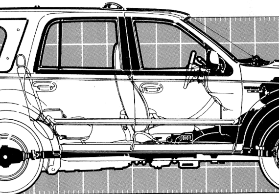 Ford Expedition (1997) - Форд - чертежи, габариты, рисунки автомобиля