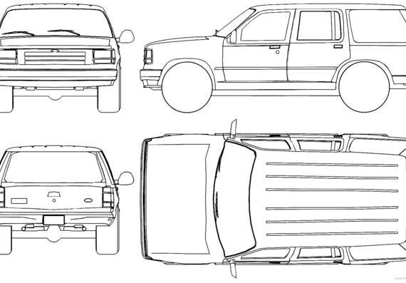 Ford Explorer (1994) - Ford - drawings, dimensions, pictures of the car