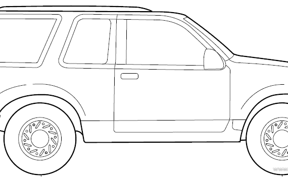 Ford Explorer Sport (1999) - Форд - чертежи, габариты, рисунки автомобиля