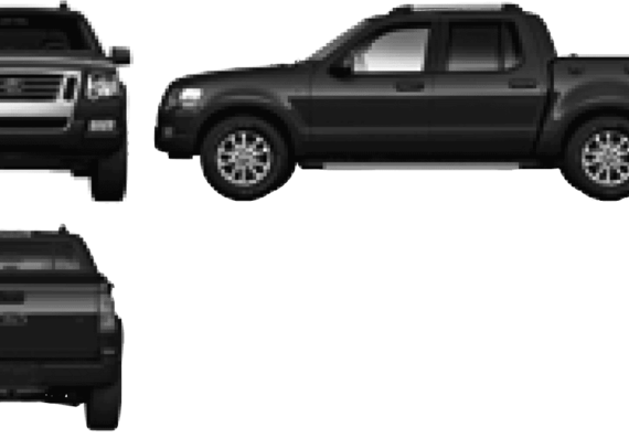 Ford Explorer Sport Trac - Ford - drawings, dimensions, pictures of the car
