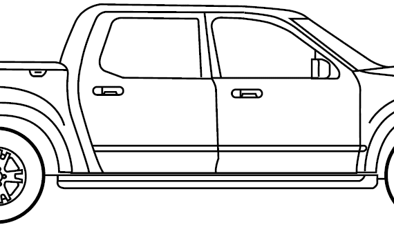 Ford Explorer Sport Track (2007) - Форд - чертежи, габариты, рисунки автомобиля