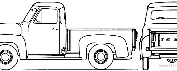 Ford F-100 (1952) - Ford - drawings, dimensions, pictures of the car