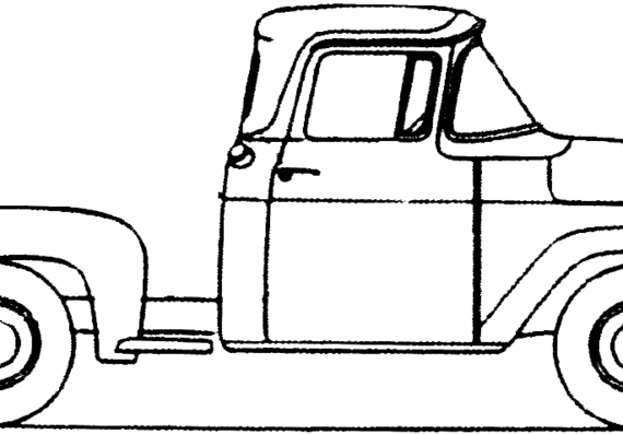Ford F-100 Cab Chassis (1957) - Ford - drawings, dimensions, pictures of the car