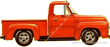 Ford F-100 Pick-up (1953) - Ford - drawings, dimensions, pictures of the car