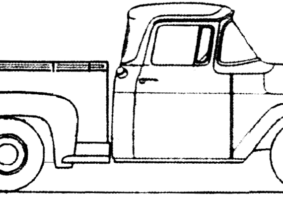 Ford F-100 Pick-up (1957) - Ford - drawings, dimensions, pictures of the car