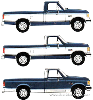 Ford F-150 (1987) - Ford - drawings, dimensions, pictures of the car